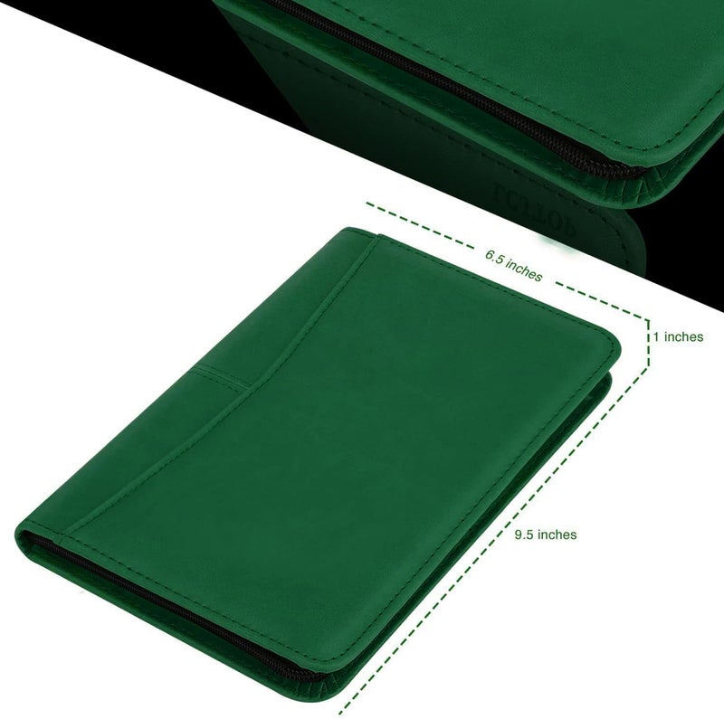 Gorbado Junior Padfolio Portfolio with 5 x 8 Writing Pad, A5 Business Portfolio Binder Folder Organizer Multi-Function Combination Case for Men Women, Dark Green - Image 5